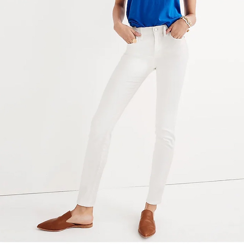 Madewell 9” High-Rise Skinny Jeans in Pure White